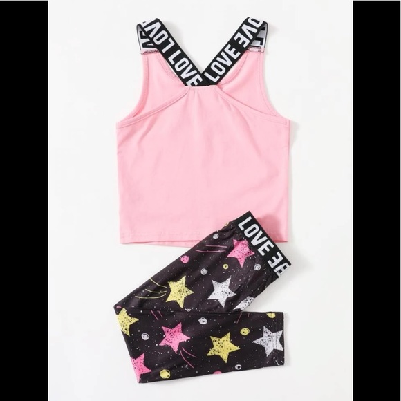 Toddler Girls Tank top AND ⭐️ print leggings - Picture 2 of 6